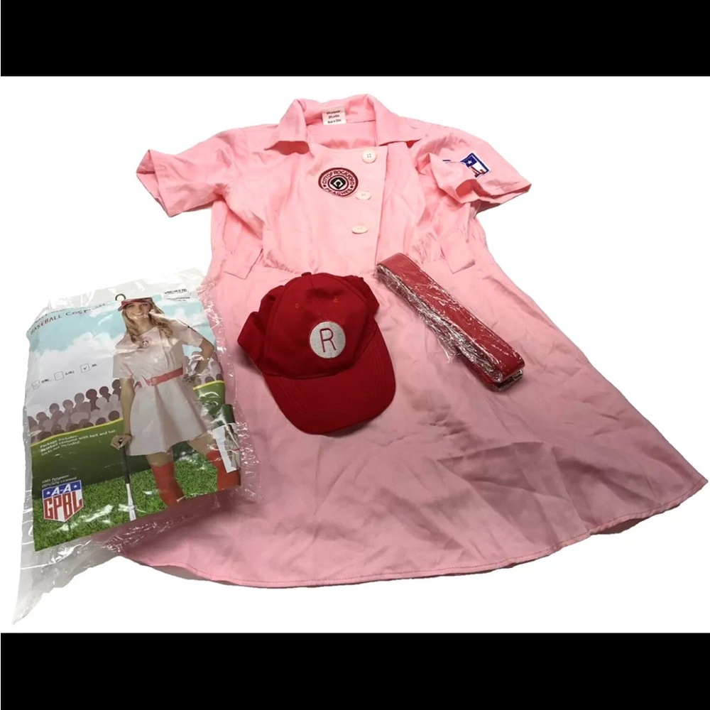 Rockford Peaches Baseball Dress Pink Women’s XXL Costume Cosplay Hallowe…